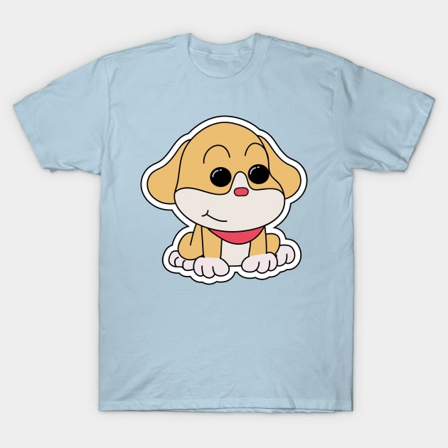 Cute Dog Harvest Moon T-Shirt by HijriFriza